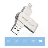 3 in 1 Flash Bellek iPhone Android 32GB 64GB 128GB OTG Flash