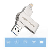 3 in 1 Flash Bellek iPhone Android 32GB 64GB 128GB OTG Flash