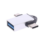 3 in 1 Micro USB Type-C Dönüştürücü Çevirici Adaptör OTG Aparatı