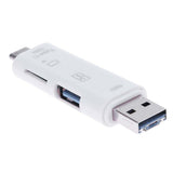3 in 1 Telefon Bilgisayar Kart Okuyucu Micro USB OTG Type-C USB