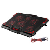 6 Fanlı Standlı Notebook Laptop Soğutucu Işıklı Ayarlanabilir