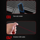 6 Fanlı Standlı Notebook Laptop Soğutucu Işıklı Ayarlanabilir