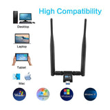 AC1200 Wifi Sinyal Güçlendirici USB Kablosuz Ağ Adaptör Dual Band