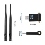 AC1200 Wifi Sinyal Güçlendirici USB Kablosuz Ağ Adaptör Dual Band