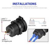 Araç Motosiklet Çakmaklık Telefon Şarj Aleti Hızlı Şarj USB 3.0 12V Su Geçirmez