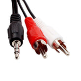 AUX/2RCA STEREO Çevirici Dönüştürücü Kablo 3.5mm 1.5 5 10 Metre