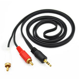 AUX/2RCA STEREO Çevirici Dönüştürücü Kablo 3.5mm 1.5 5 10 Metre