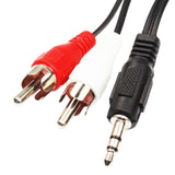 AUX/2RCA STEREO Çevirici Dönüştürücü Kablo 3.5mm 1.5 5 10 Metre