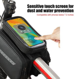 Bisiklet 3 Bölmeli Çanta Su Geçirmez Telefon Tutucu Gidon Uyumlu Elektrikli Bisiklet Çantası