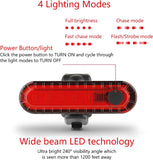 Bisiklet 4 Modlu Su Geçirmez USB Şarj Led Scooter Çanta Arka Işık Lambası Işık Aydınlatma İkaz