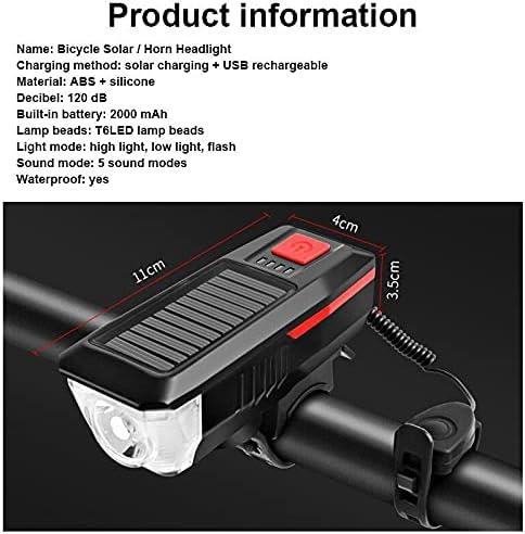 Güneş Enerjili Usb Şarjlı Bisiklet Lambası Solar Fener Ön Far Işık Aydınlatma Kornalı Güneş Enerjili Usb Şarjlı Bisiklet Lambası Solar Fener Ön Far Işık Aydınlatma Kornalı