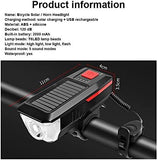 Güneş Enerjili Usb Şarjlı Bisiklet Lambası Solar Fener Ön Far Işık Aydınlatma Kornalı