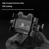 Bisiklet Motorsiklet Titreşim Önleyicili Ayarlanabilir Kilit Sistemi Gidon Uyumlu Telefon Tutucu