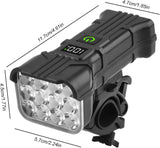 Bisiklet Şarjlı 12 Led Fener Kornalı Lcd İkaz Lambası Işıldak Zil Su Geçirmez Gidon