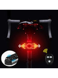 Bisiklet Scooter Dönüş Sinyali 5 Farklı Işık Şarjlı Arka LED Uyarı Işığı Uzaktan Kumanda