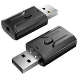 Bluetooth USB 2 in 1 Müzik Alıcısı 3.5mm Aux Adaptör Araç Kiti