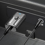 Bluetooth USB 2 in 1 Müzik Alıcısı 3.5mm Aux Adaptör Araç Kiti