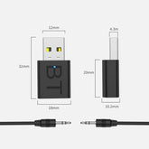 BT Bluetooth Dongle 2in 1 Araç Oto Müzik USB Ses Alıcısı Aux Kiti