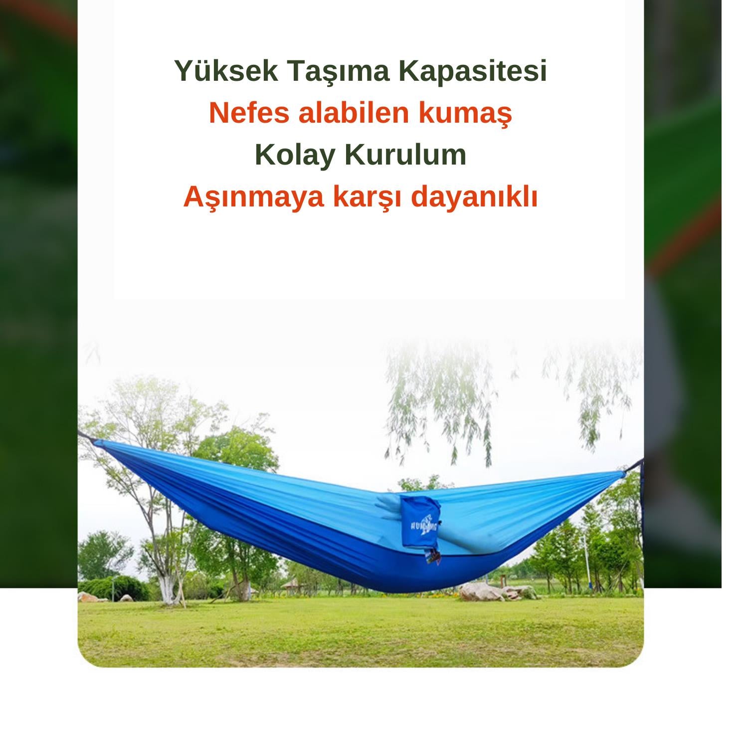 Çift Kişilik Hamak Kolay Kurulum Pratik Kancalı Kamp Piknik Outdoor Bahçe Hamağı Çift Kişilik Hamak Kolay Kurulum Pratik Kancalı Kamp Piknik Outdoor Bahçe Hamağı