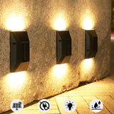 Güneş Enerjili Led Solar Şarjlı Çift Yönlü Duvar Lambası Dekoratif Bahçe Işıldak Fener