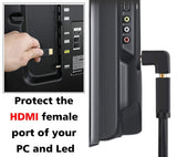 HDMI Dişi to Erkek L Tip 90 Derece Uzatma Ek Aparat Adaptör M/F