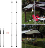 Kamp Direği 2 Adet Alüminyum Alaşımlı Çadır Tente Kamp Gölgelik Ayarlanabilir 230 cm