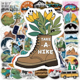 Kamp Sticker Seti Etiket Yapışkanlı 50 Adet Outdoor Su Geçirmez Yapışkanlı