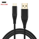 Micro USB Hızlı Şarj Destekleyen Hasır Data Veri Aktarım Kablosu