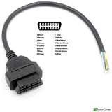 OBD2 16 pin Dişi Bağlantı Açma Kablosu Araç Arıza Tespit Cihazı