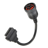 OBD2 Araç Kamyon 9 Pin 16 Pine Çeviren Adaptör Bağlantı Kablosu