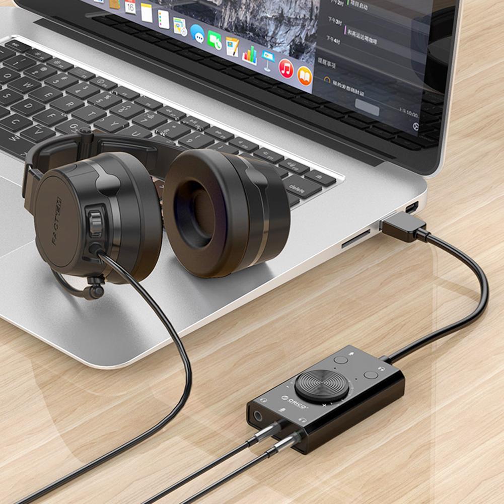 Orico SC2 USB Harici Ses Kartı Çift Kulaklık Girişli Ses Kontrol Orico SC2 USB Harici Ses Kartı Çift Kulaklık Girişli Ses Kontrol