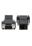 RJ45 to VGA Adaptör Çevirici Dönüştürücü Ek 30 Metre Uzatıcı Cat5/6