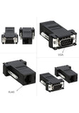 RJ45 to VGA Adaptör Çevirici Dönüştürücü Ek 30 Metre Uzatıcı Cat5/6