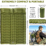 Şişme Kamp Yatağı Kendiliğinden Pompalı Çift Kişilik Seyahat Uyku Suya Dayanıklı Şişme Yatak Yastıklı