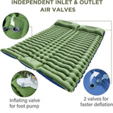 Şişme Kamp Yatağı Kendiliğinden Pompalı Çift Kişilik Seyahat Uyku Suya Dayanıklı Şişme Yatak Yastıklı