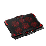 Tuşlu RGB Işıklı 6 Fanlı Standlı Notebook Laptop Soğutucu Ayarlanabilir