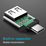 Type-C to Dişi USB Dönüştürücü OTG Çevirici Adaptör Metal