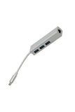 Type-C to Ethernet RJ45 LAN Çevirici ve 3 Port USB 3.0 Çoklayıcı