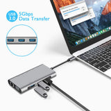 Type-C to Ethernet VGA 4K HDMI SD Kart Ethernet USB 3.0 Çoklayıcı