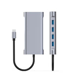 Type-C to HDMI VGA RJ45 USB SD AUX Dönüştürücü Çevirici Adaptör