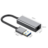USB 3.0 Ethernet Kartı 10/100/1000 Mbps Gigabit İnternet Kablosu