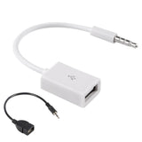 USB Dişi Girişli to Aux Stereo Kablo Ses Kablosu Çevirici