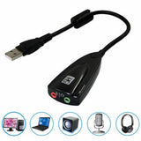 USB Harici 3D 5H Ses Kartı Çevirici 7.1 Mikrofon Kulaklık Girişli