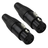 XLR Dişi Konnektör 3 Pin Ses Mikrofon Uzatma Adaptörü