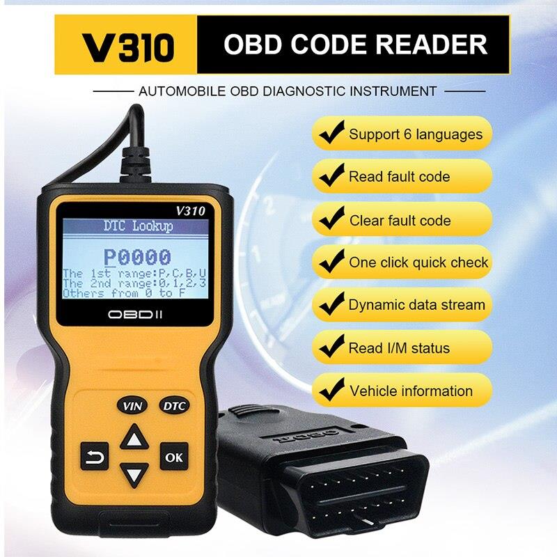 Yeni V310 OBD2/EOBD Araç Teşhis Arıza Tespit Cihazı LCD Ekran Yeni V310 OBD2/EOBD Araç Teşhis Arıza Tespit Cihazı LCD Ekran