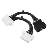 16 Pin OBD2 Uzatma Y Kablosu ELM327 1 Erkek 2 Dişi Araç Arıza