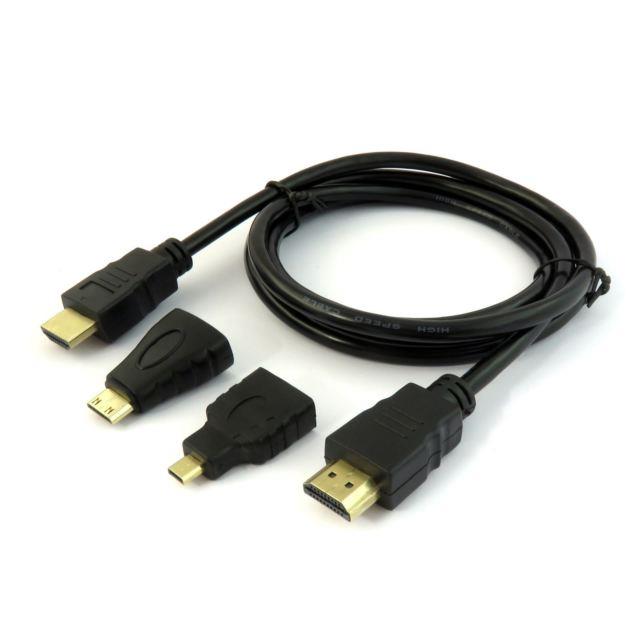 3 in 1 Hdmi Kablosu Micro / Mini HDMI Çevirici Dönüştürücü Kablo