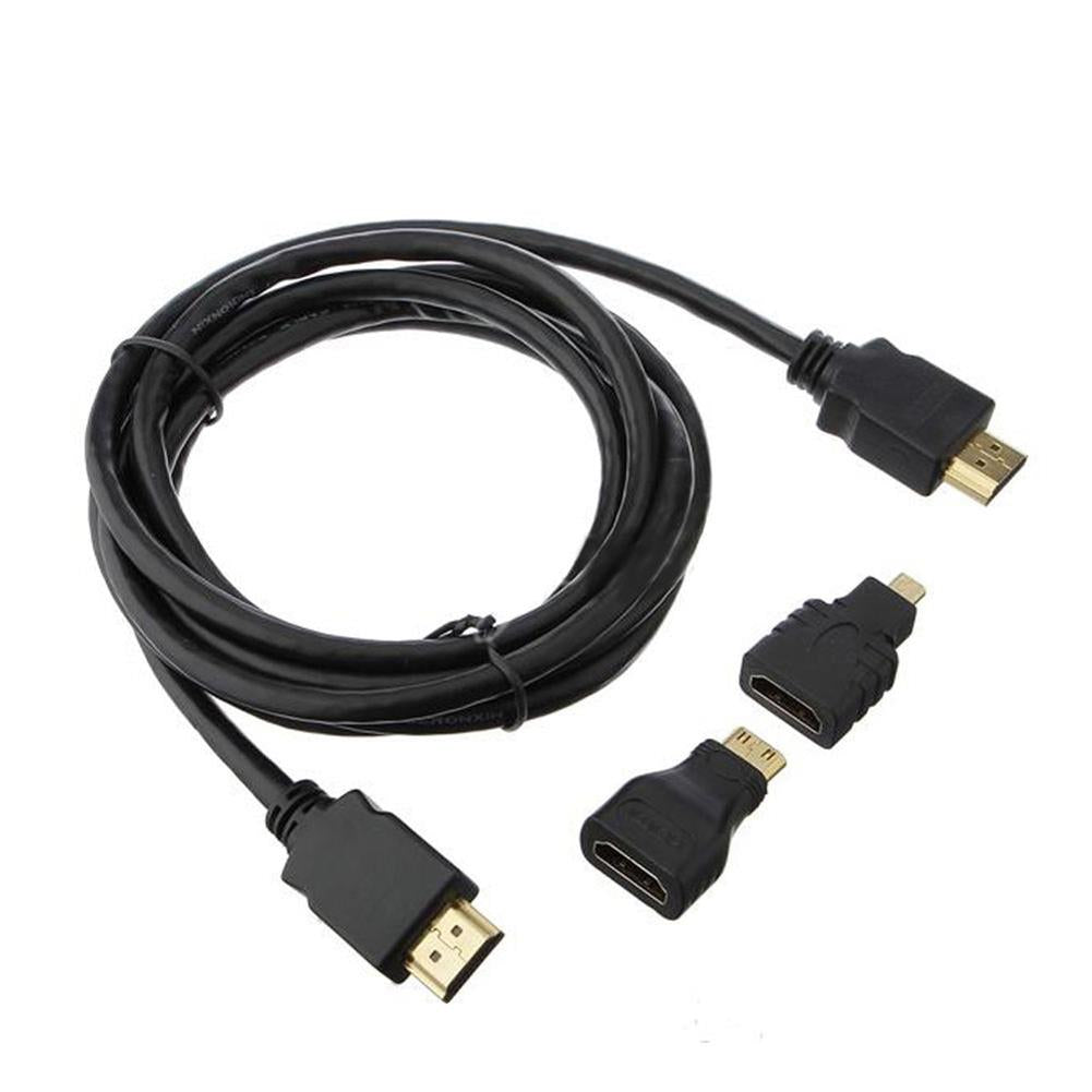 3 in 1 Hdmi Kablosu Micro / Mini HDMI Çevirici Dönüştürücü Kablo