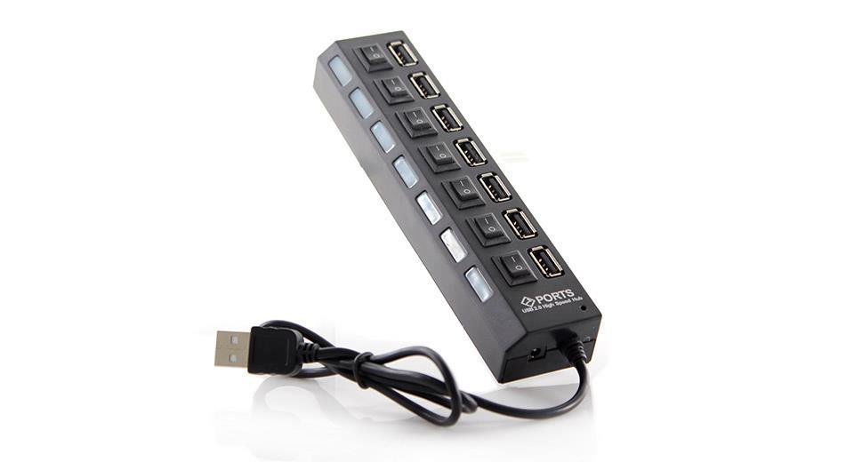 7 PORT High Speed Hızlı USB 2.0 Çoklayıcı Hub Çoğaltıcı