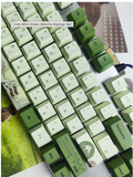 Cute Mint Green Matcha Keycap Set